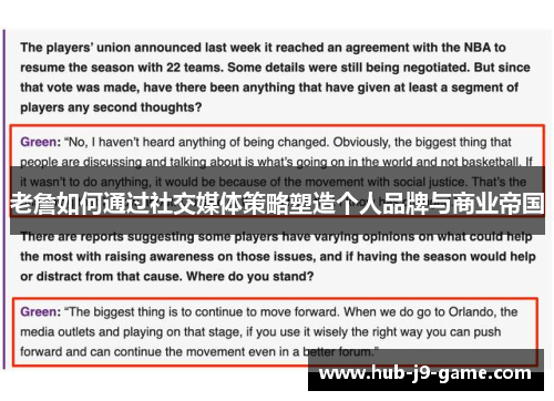 老詹如何通过社交媒体策略塑造个人品牌与商业帝国 老詹如何通过社交媒体策略塑造个人品牌与商业帝国